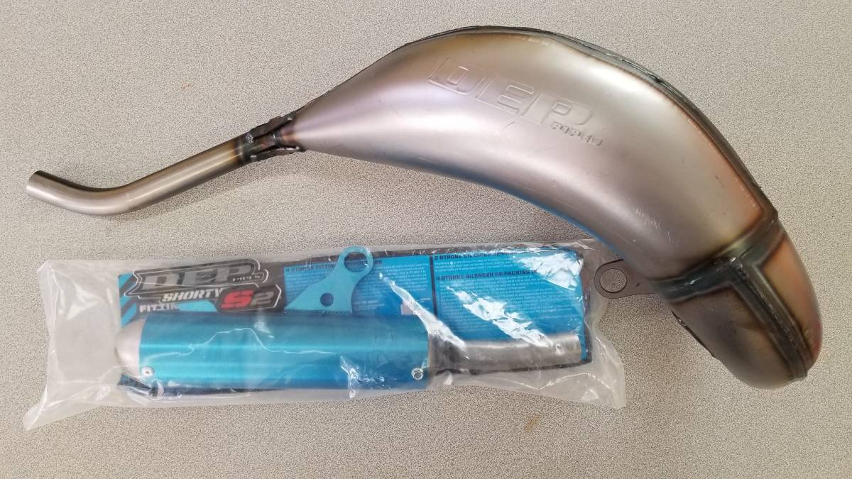 DEP KTM 125SX 19'~22' /ハスクTC125 19'〜22’/GasGas MC125 21'〜23' 用チャンバーとブルーショーティーサイレンサーセット拍卖
