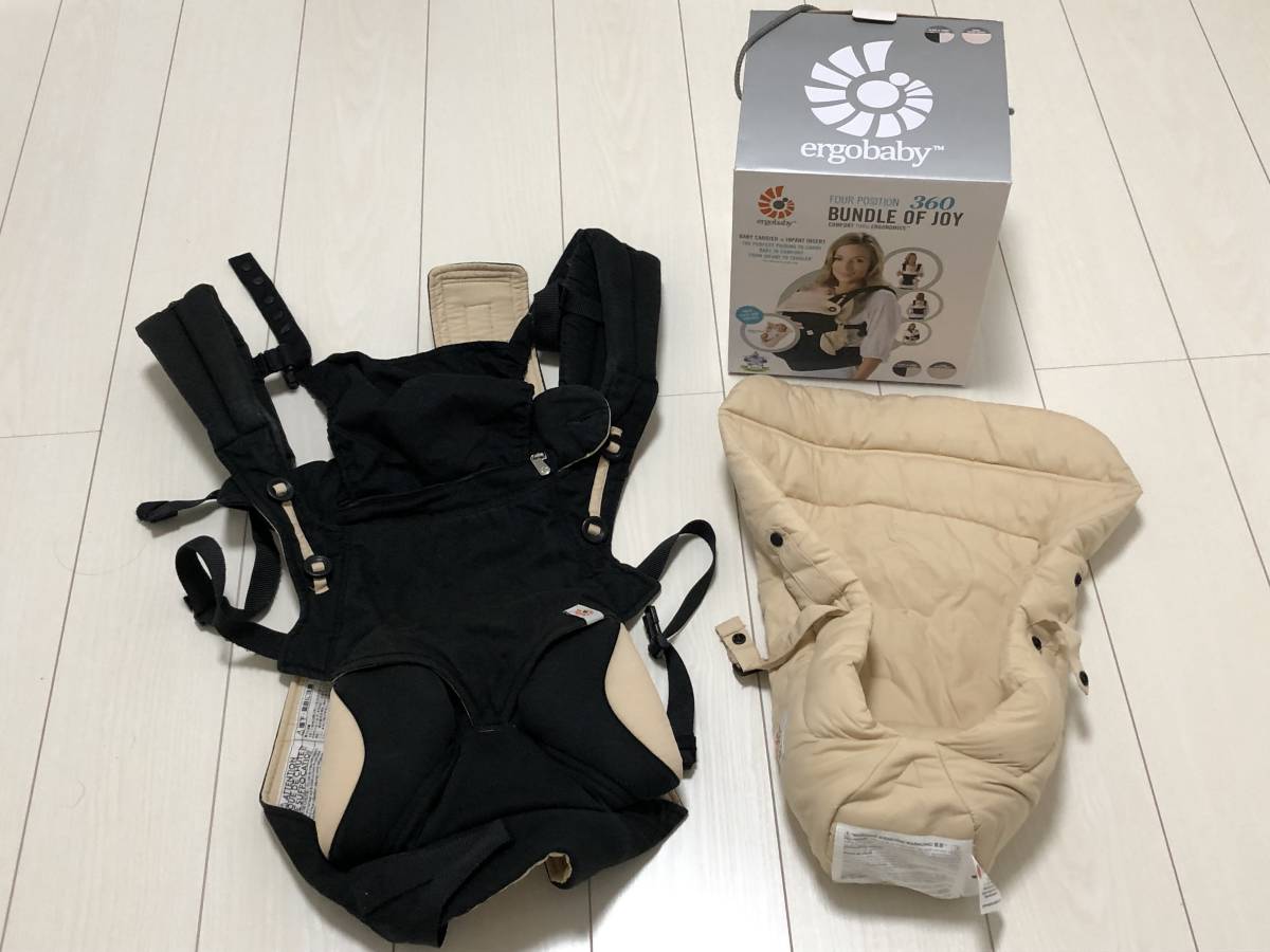 箱付き E1 ERGO エルゴ Four Position 360 Bundle of Joy ergobaby エルゴベビー 抱っこ紐 ブラック/キャメル 赤ちゃん拍卖