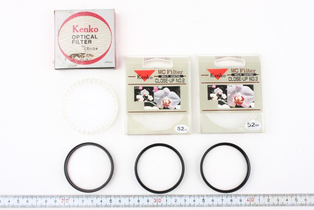 ※ 未使用 Kenko ケンコー レンズフィルター クローズアップ 偏光 PL 3枚組 CLOSE-UP No.2 No.3 PL-Filter P.X 2 52mm F2548拍卖