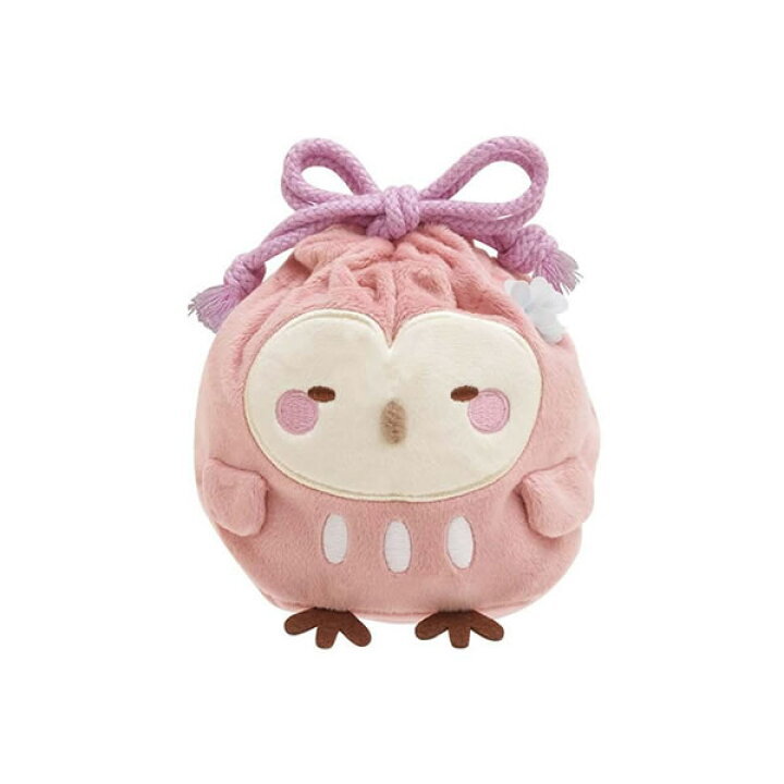 @【即決】■すみっコぐらし■ぬいぐるみミニ巾着 /ふくろう /ポーチ /ソフトボア /サンエックス/キャラクター/プレゼント // CA26302拍卖