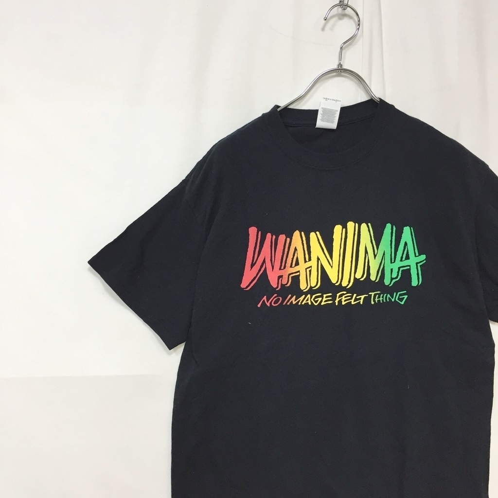 バンドT★Wanima/ワニマ 半袖Tシャツ ライブTシャツ 綿100% ブラック 黒 サイズM メンズ拍卖