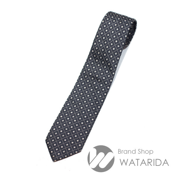 セリーヌ CELINE ネクタイ マカダム シルク ノット タイ ブラック マカダム柄 全国一律送料500円(税抜)拍卖