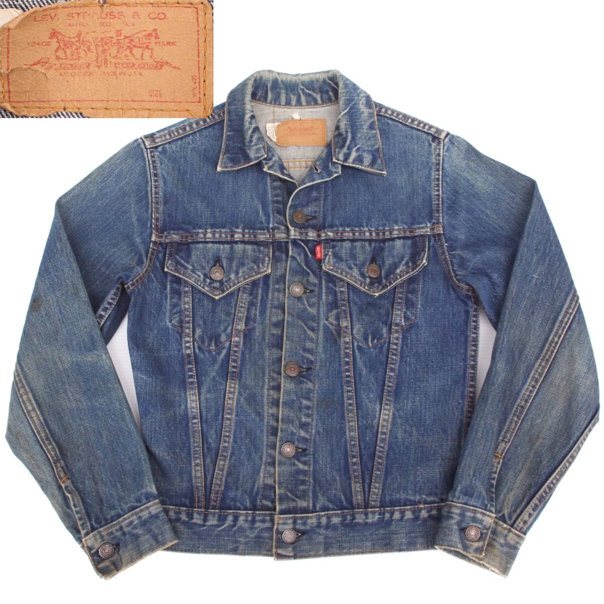 (21630)70s LEVISリーバイス0505-0217?デニムジャケット18? (レディース キッズ7USA米国製アメリカ ヴィンテージ サード3rdフォース4th)拍卖