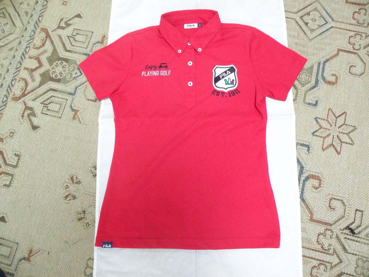 ★★ フィーラー レディース ポロシャツ 赤 Mサイズ 赤 A2拍卖