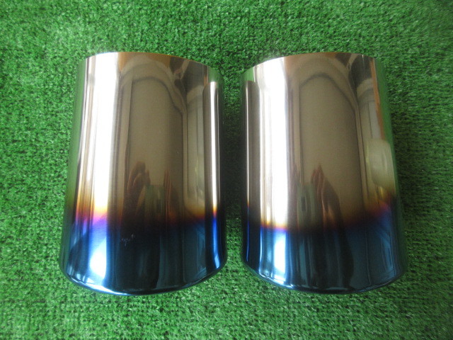 ★新品★マフラーカッター ブルー 焼色タイプ 2個セット セルシオ クラウン GS マジェスタ 等に拍卖