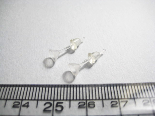 樹脂Vカップピアス金具☆5ペアセット☆追加可能拍卖