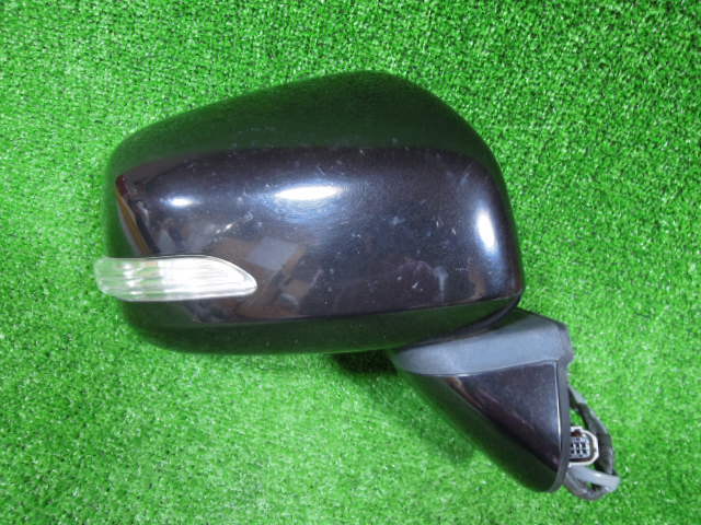 ダイハツ ムーヴ L185S ドアミラー 右 中古 カラー:X06 ブラックマイカ 8ピン 電動格納 ヒーター ウィンカー | 220721拍卖