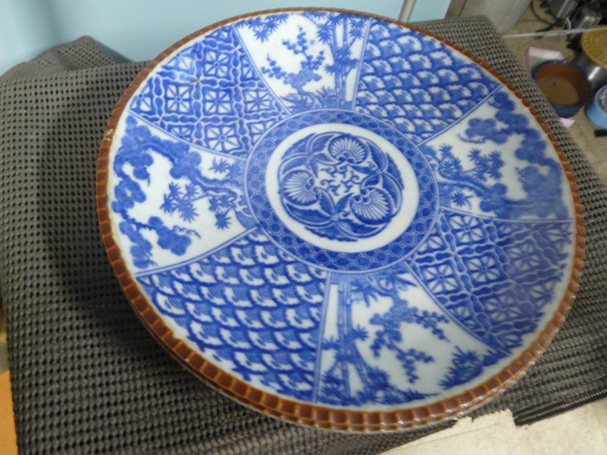 大正時代、古い皿、印判、3枚セット、格安拍卖