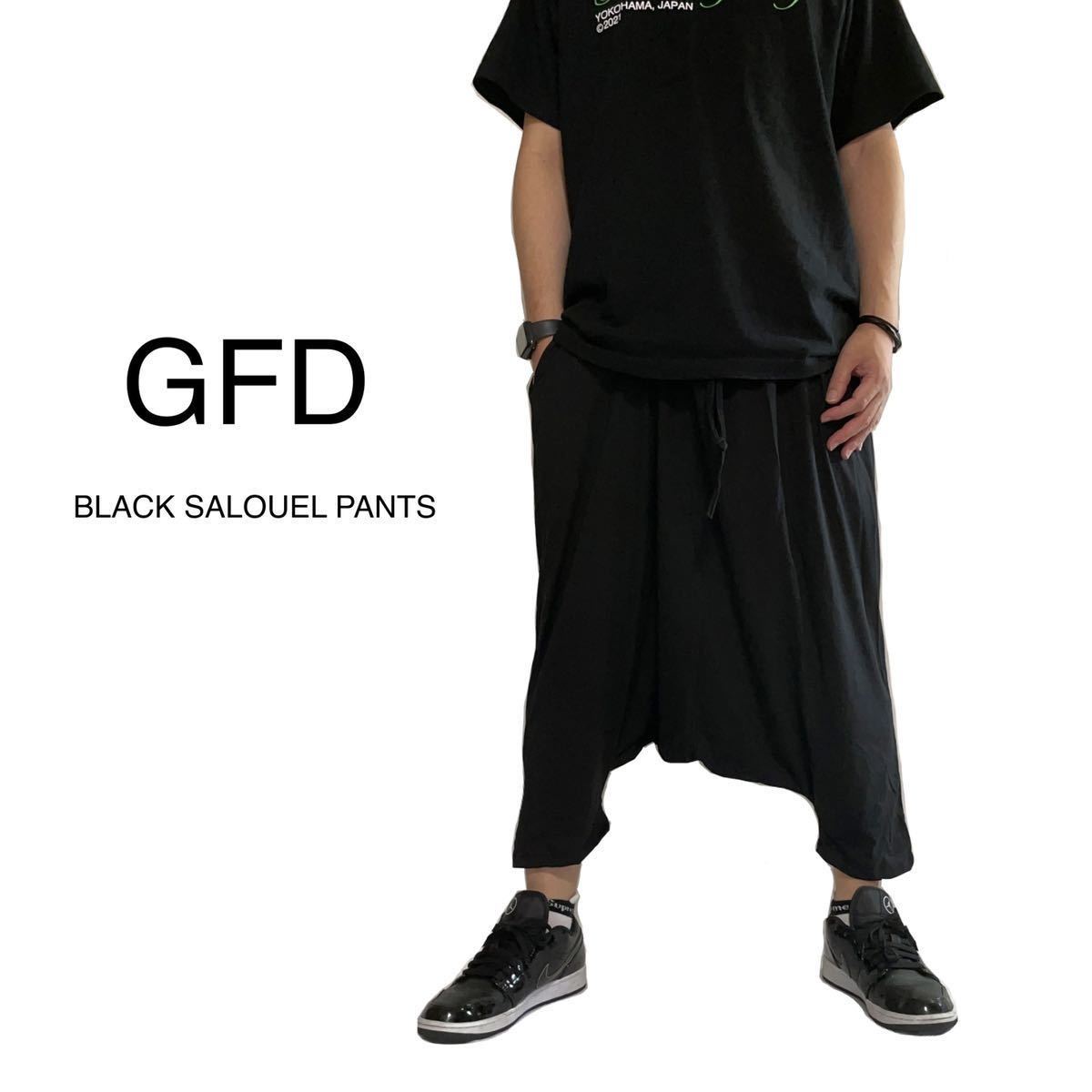 GFD ブラック サルエルパンツ アラジンパンツ アリババパンツ ガウチョパンツ ワイドパンツ バルーンパンツ モード拍卖