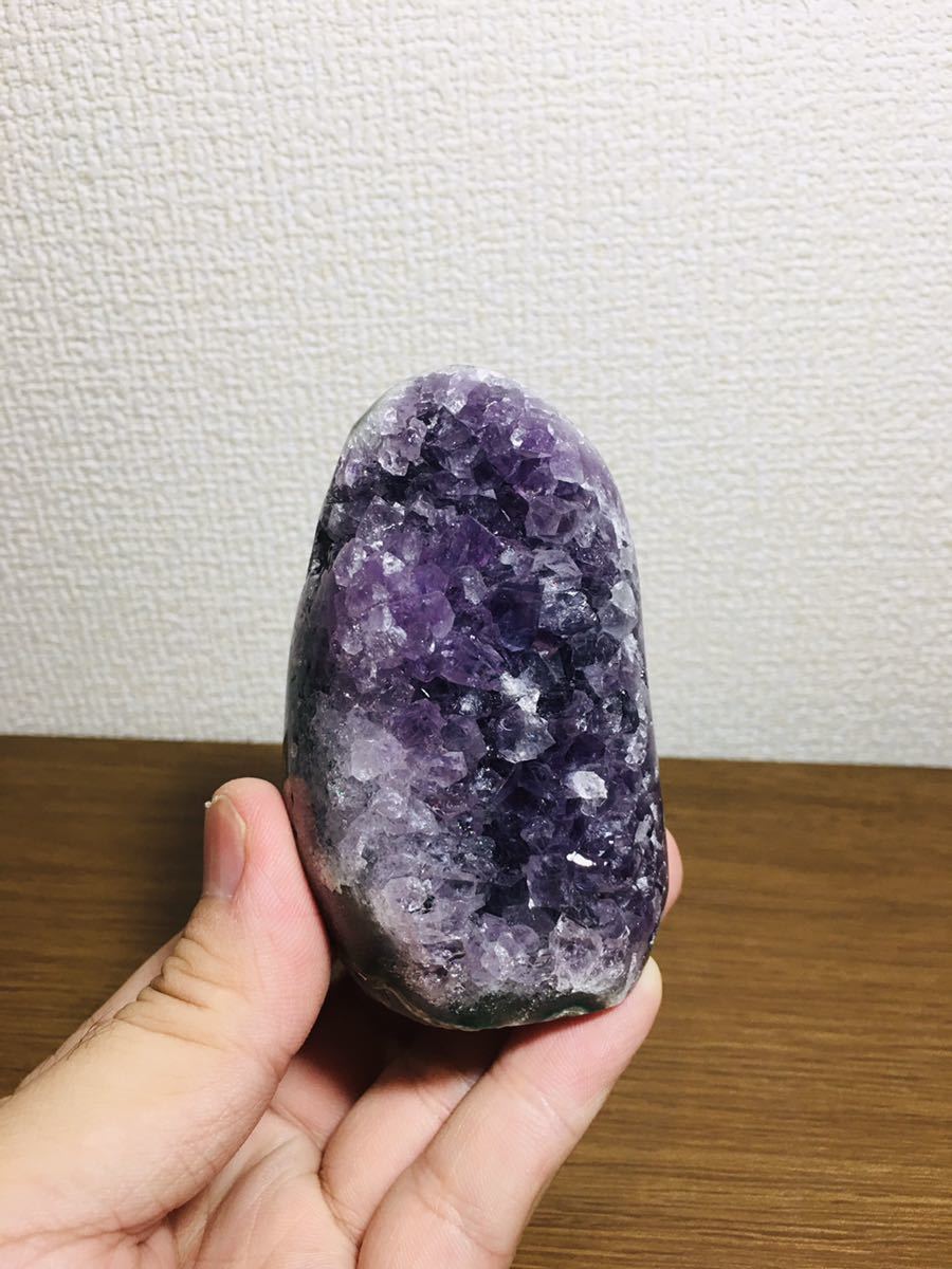 新品 高品質 アメジストドームミニクラスター(ブラジル産) 台座付き本物保証 送料無料拍卖