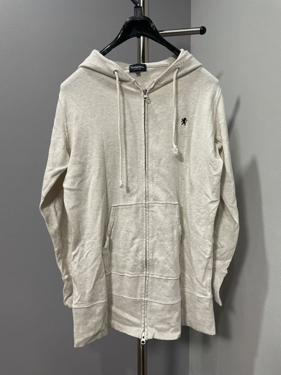 美品ジムフレックスGymphlex白薄手パーカーロゴレディースメンズレディース拍卖
