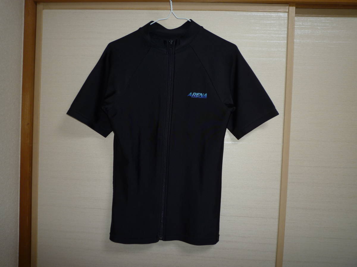 アリーナ ストレッチ性 半袖ジップアップジャージー Lサイズ拍卖