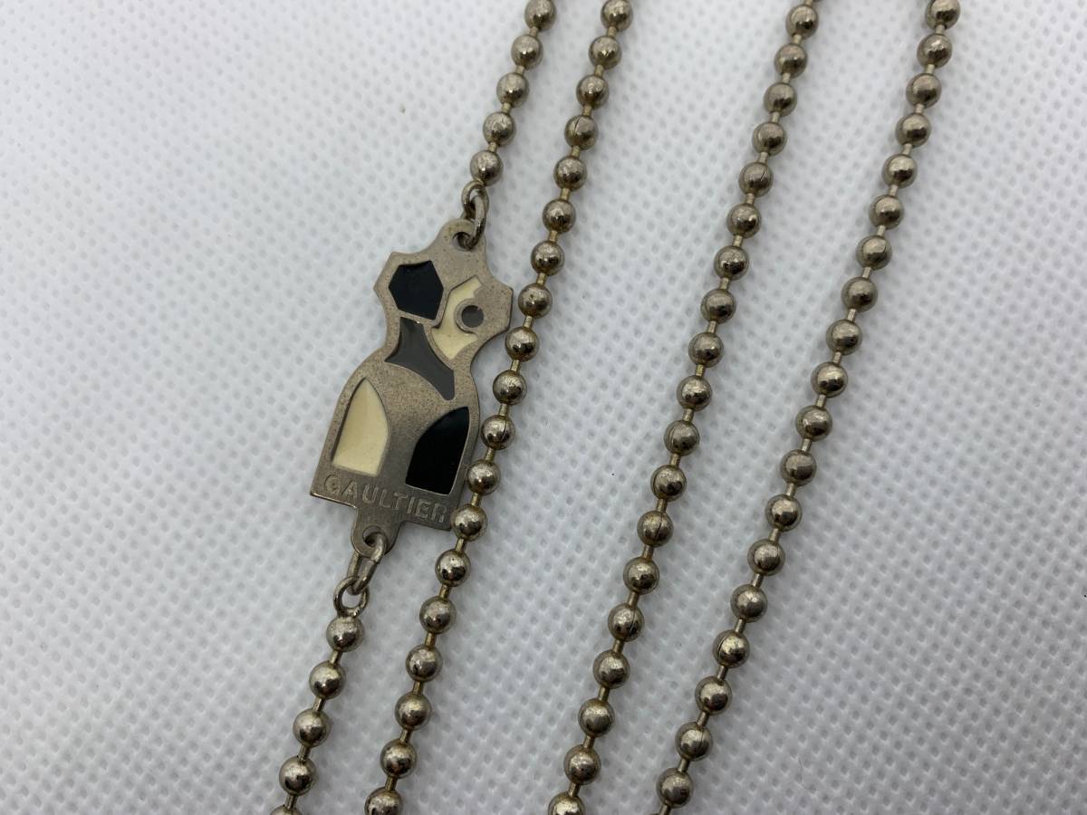 Jean Paul GAULTIER ジャンポールゴルチエ ゴルチェ トルソー シルバーカラー グラスコード 眼鏡コード アクセサリー archive拍卖