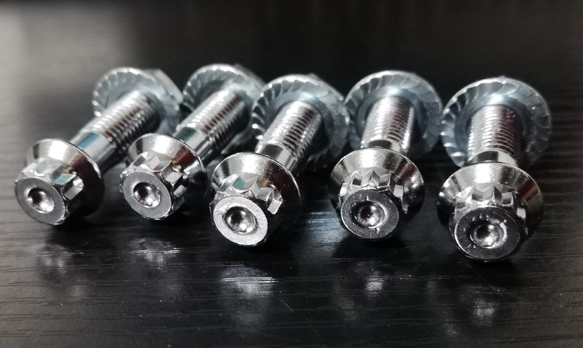 アルミホイール交換用ピアスボルト M8 クロームメッキ 160本 ナット付拍卖