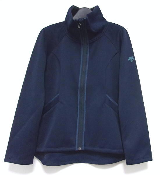新品★DESCENTE★デサント★ダンボールスウェットジャケット★O★ネイビー★レディース★ジャージ★リフレクター★抗菌防臭★ストレッチ拍卖