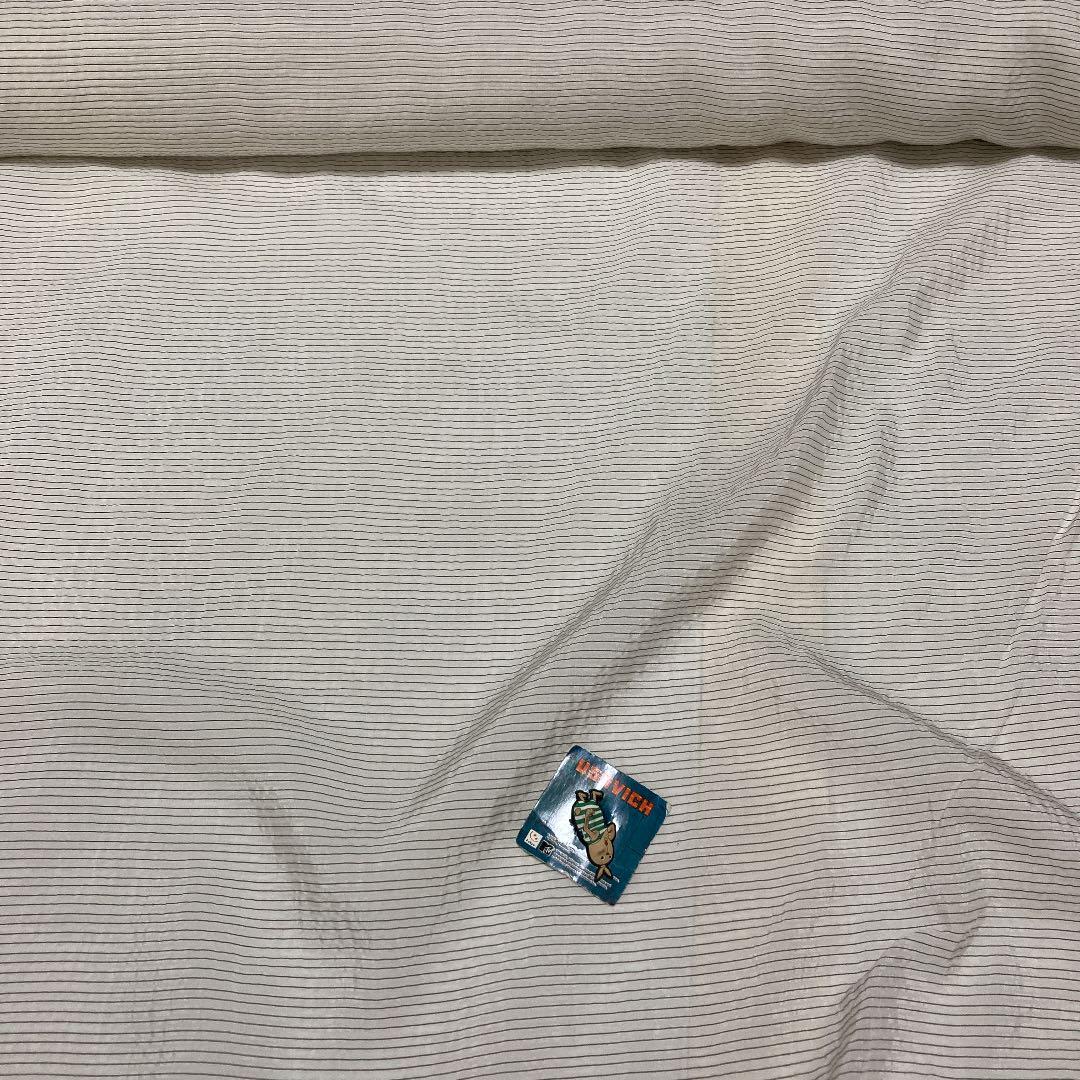 布地生地3m no1768細ボーダー薄手サラサラ変わり織オフ白拍卖