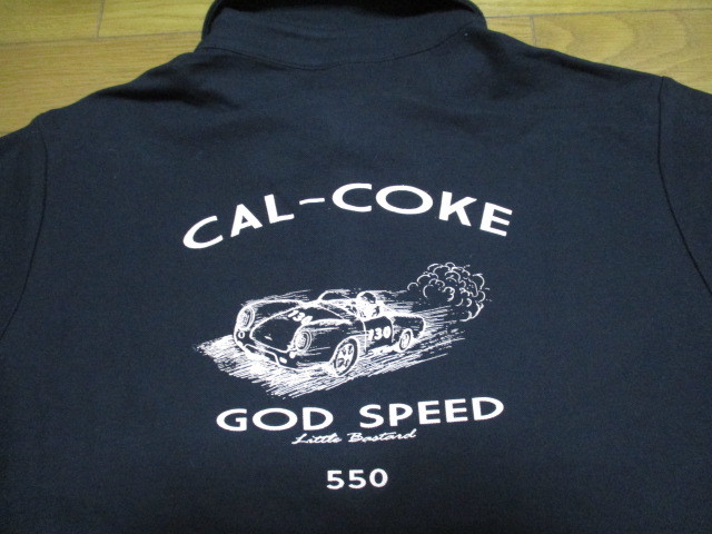 cal coke 半袖 シャツ Mサイズ 黒 刺繍 ポロシャツ 口紅 ポルシェ550 GOD SPEED拍卖