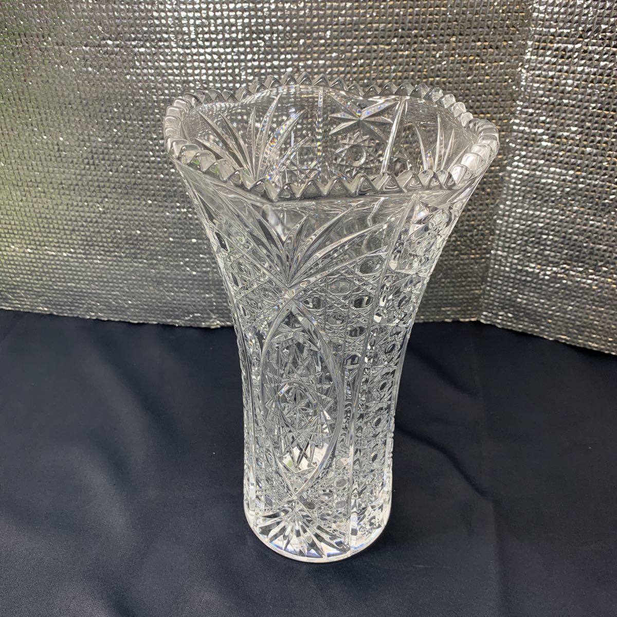 ★大阪堺市/引き取り可★ガラス 花瓶 花生け インテリア 硝子 工芸 花器 フラワーベース 昭和レトロ 置物 飾り 約高さ27.5cm★拍卖