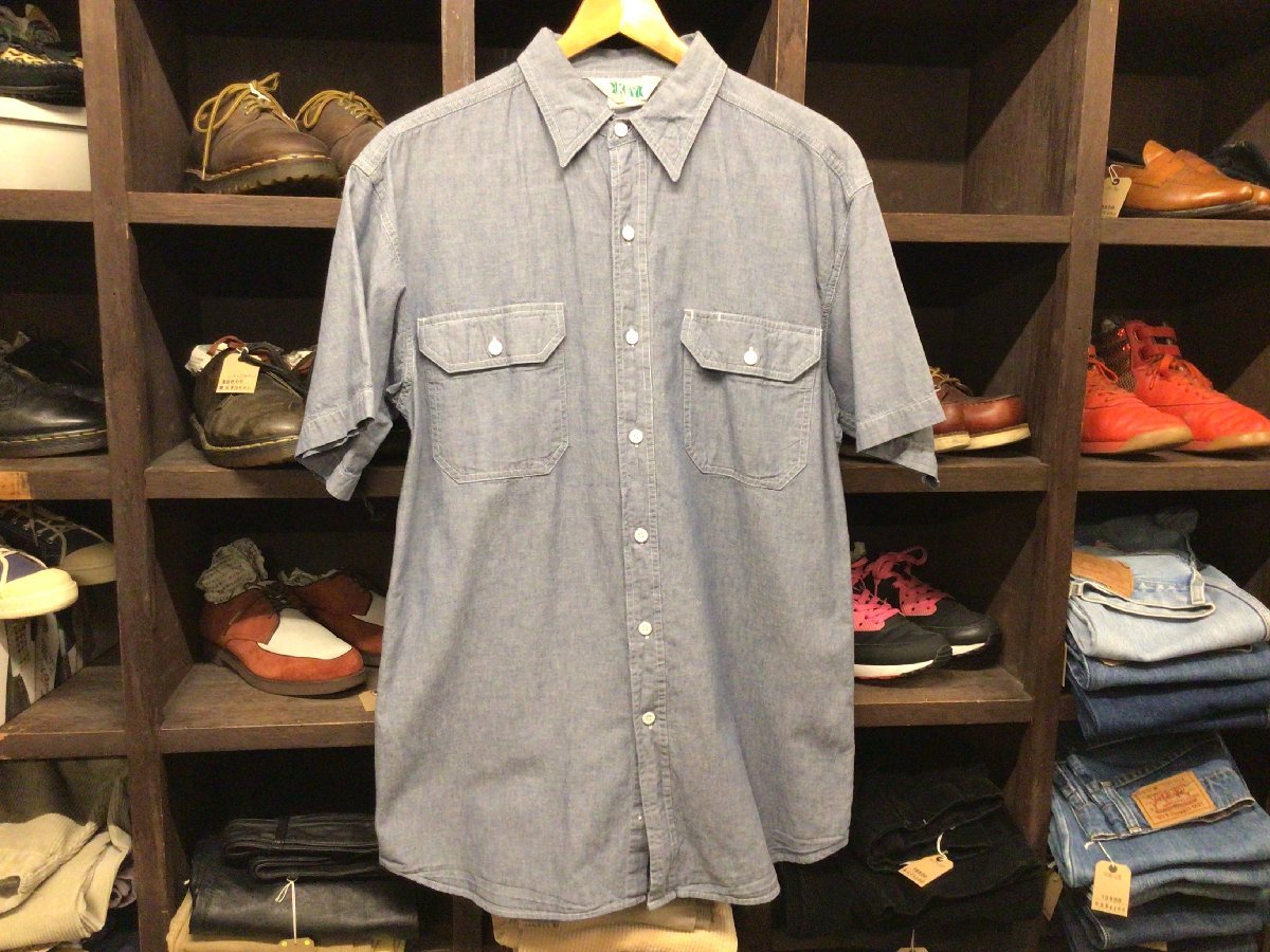 KEY CHAMBRAY SHIRT SIZE L? キー シャンブレー シャツ 半袖拍卖