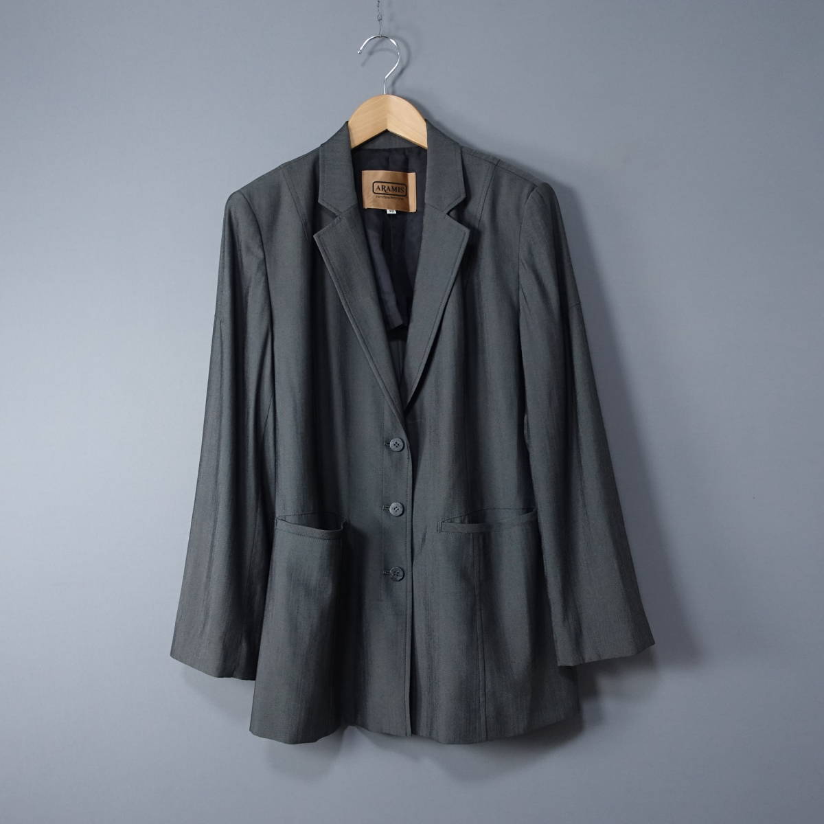 ARAMIS/アラミス/42/ウール混/日本製/3Bジャケット/グレー/レディースLサイズ相当拍卖