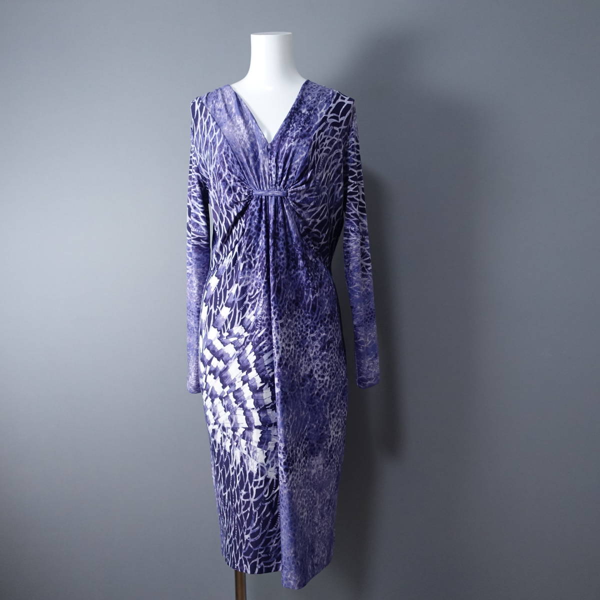 美品☆Otto/オットー/L/ストレッチ/ワンピース/パープル/紫/レディース拍卖