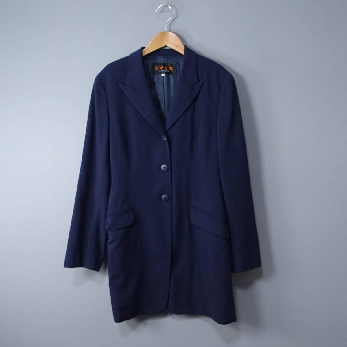 EVEX by KRIZIA/エヴェックス バイ クリッツィア /42/ウールジャケット/ネイビー拍卖