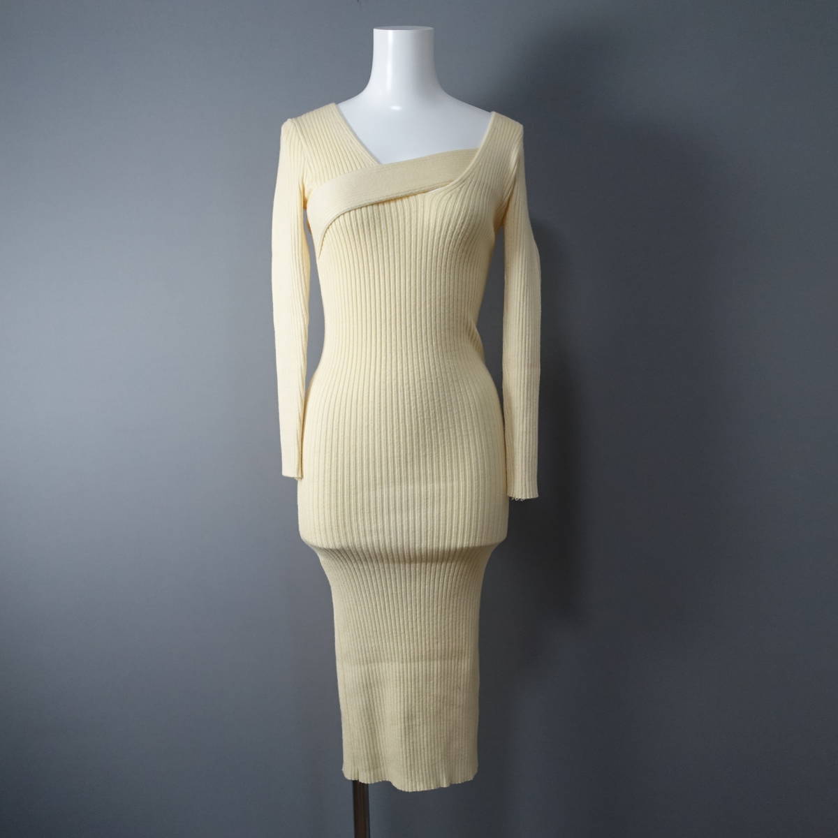 美品*Lily Boutique リリーブティック/F/ストレッチワンピース/ナチュラル/ベージュ/レディース拍卖