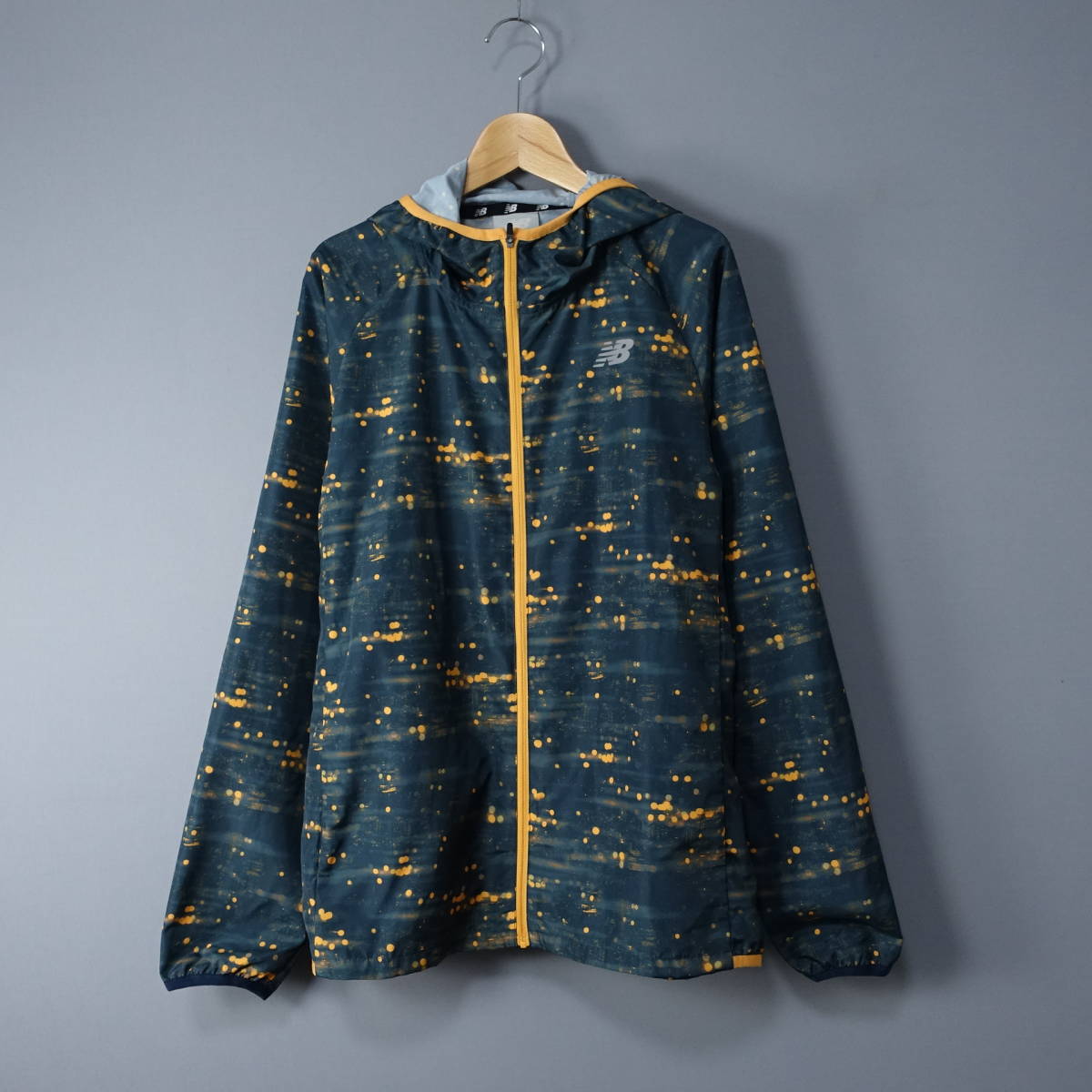 New Balance/ニューバランス /M/パーカジャケット/グリーン/緑/スポーツ/メンズ/トップス/ナイロン拍卖