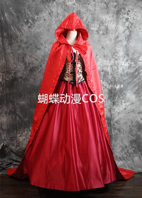 xd351ディズニー 赤ずきん プリンセス ワンピース ドレス ハロウィン イベント仮装 コスプレ衣装拍卖