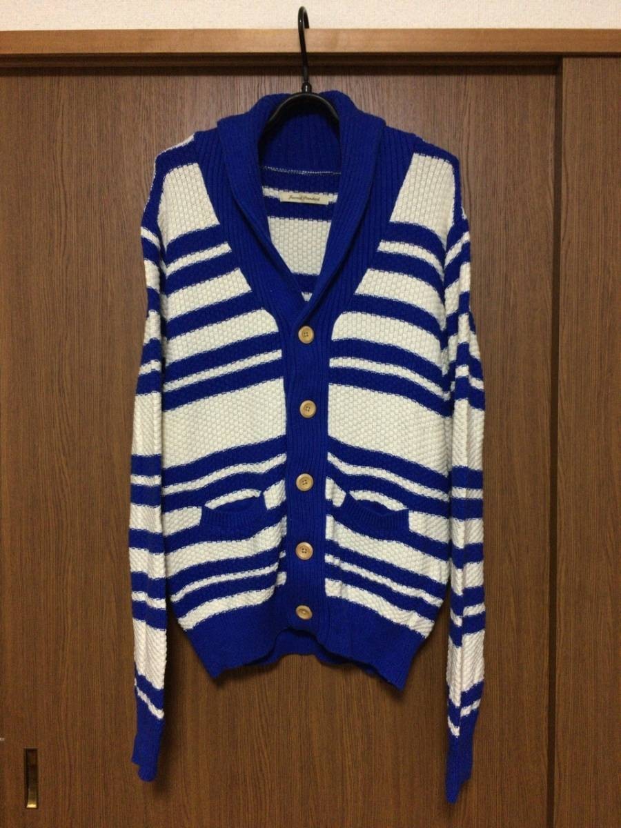 ※JOURNAL STANDARD ジャーナルスタンダード ボーダー ショールネック ニット カーディガン BJAI.C拍卖