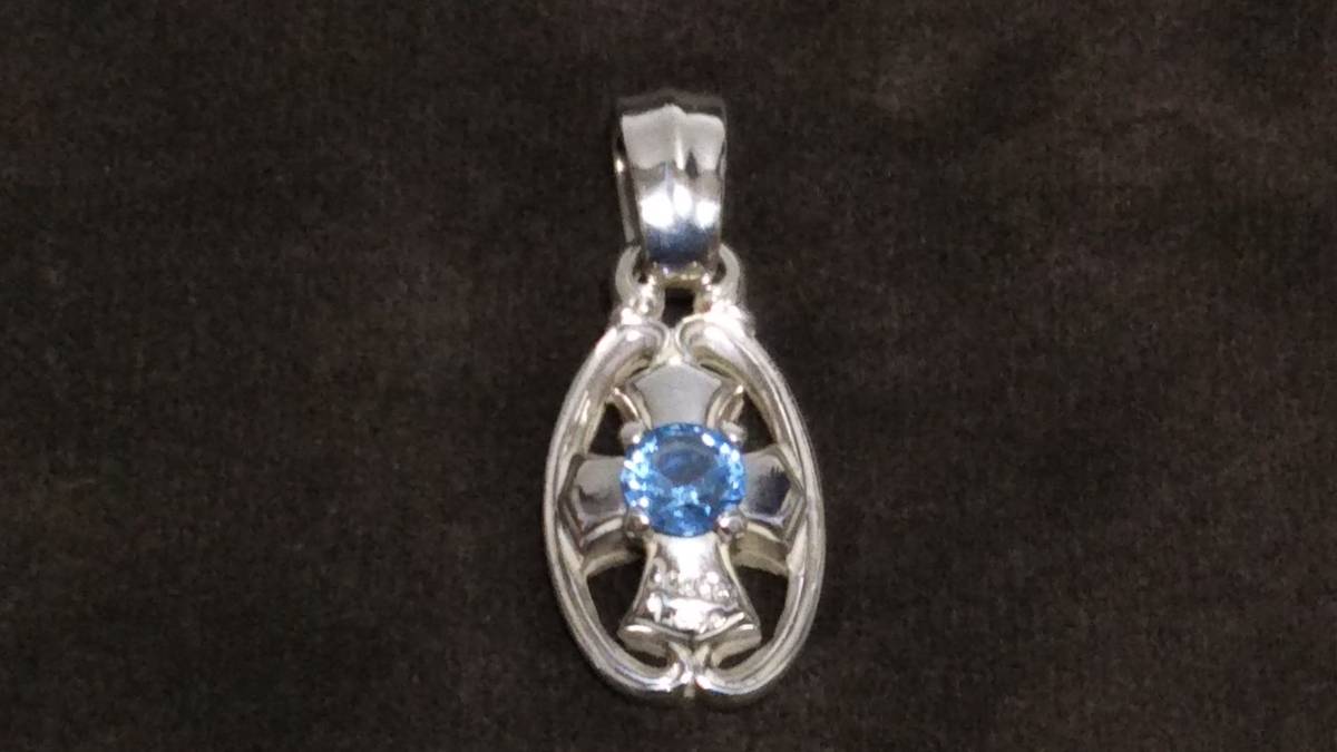 BWL ビルウォールレザー オーバルクロス ブルーストーン ペンダント拍卖