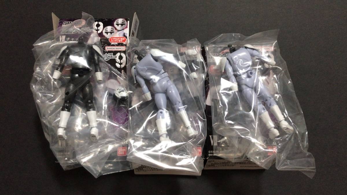 新品 内袋未開封 掌動 SHODO-O 仮面ライダー 9 第9弾 チャップ(黒、グレー、グレー) 3個セット 仮面ライダーBLACK RX フィギュア バンダイ拍卖