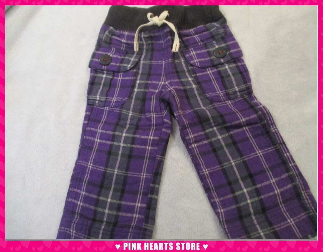 新品キッズ◇訳ありF.O KIDS(エフオーキッズ)チェック前ポケット付きストレートパンツ 80 49-7663拍卖
