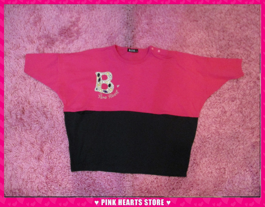 新品キッズ◇BIJOUX GIRL(ビジューガール)胸Bプリントビジュー付きポケットチュニック 90cm 06-33210拍卖