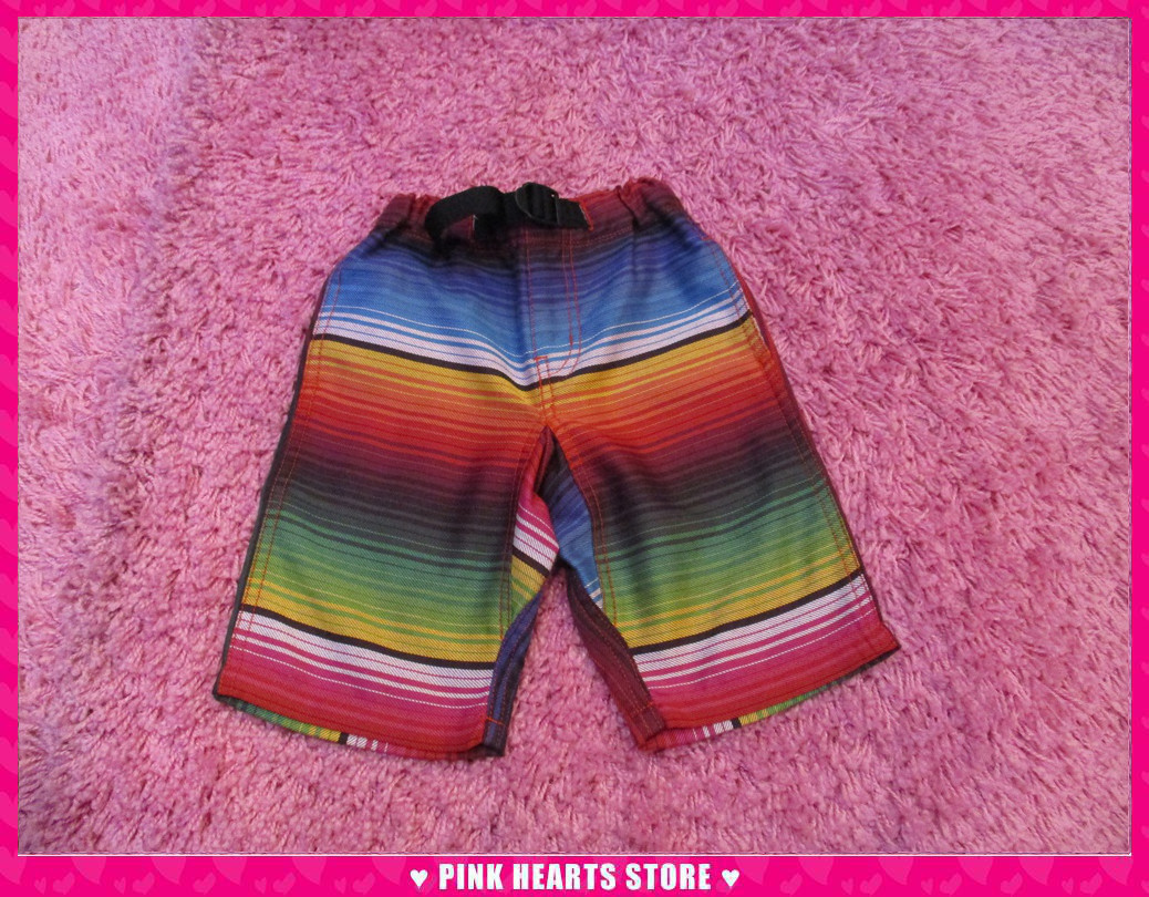 新品キッズ◇Donkey Jossy(ドンキージョシー)レインボーカラーハーフパンツ 110cm 06-3220拍卖