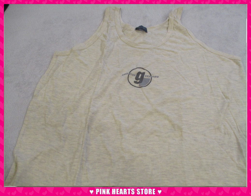 新品メンズ◇訳ありPICKHITS タンクトップgロゴ L ベージュ 03-907A拍卖