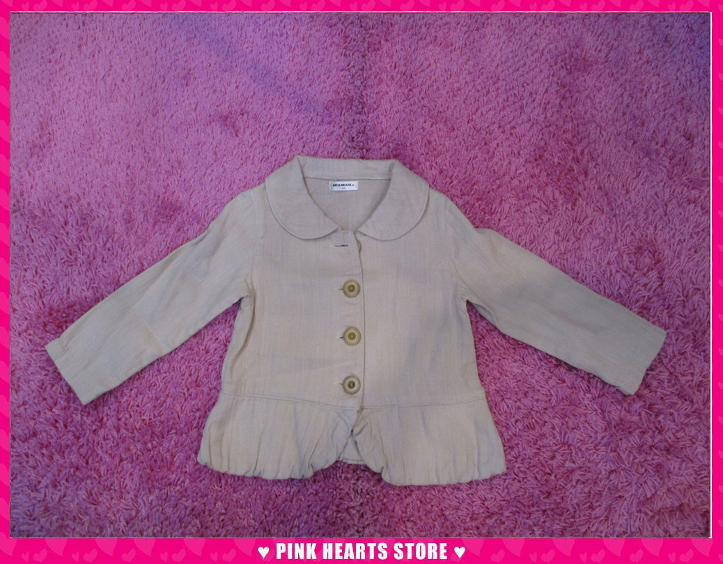 新品キッズ◇値下げ!!mia mail(ミアメール)スモックバルーンジャケット ベージュ 100cm 06-1478拍卖