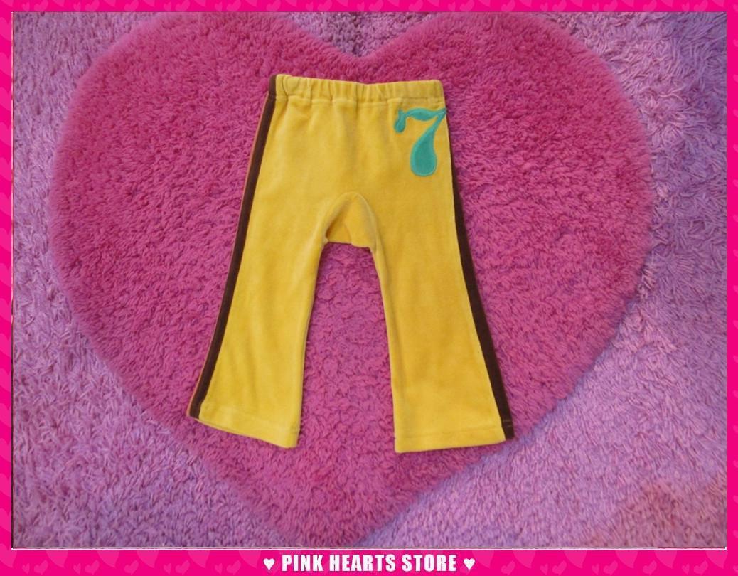 新品キッズ◇値下げ!!LITTLE BEAR CLUB(リトルベアークラブ)ナンバリングパンツ イエロー 90cm 06-1846拍卖