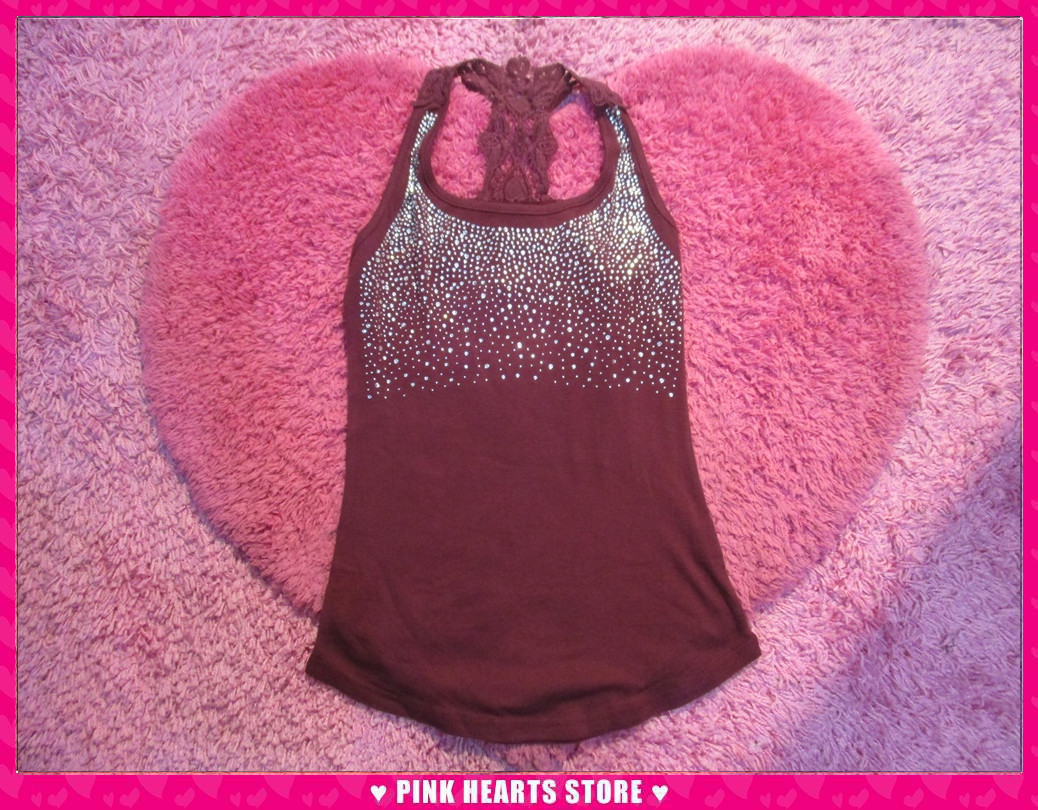 新品レディース◇ANGLE ビジューちりばめタンク ワイン 15-21130拍卖