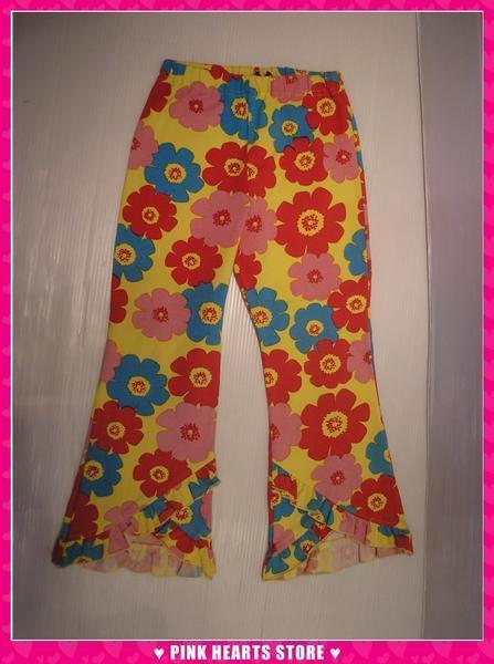 新品キッズ◇値下げ!!RASTA MANIS(ラスタマニス)ポップ花柄ブーツカットパンツ110cm 48-3071拍卖