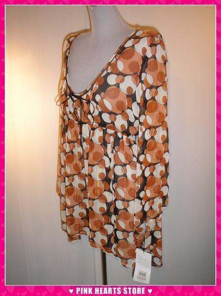 新品レディース◇レトロ系 シフォンチュニックブラウス M拍卖