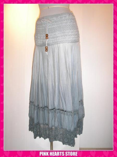 新品レディース◇値下げ!!ロングスカート&ワンピース 段ぞめグレー15-20523拍卖
