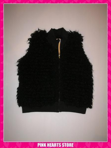 新品キッズ◇ラスタマンス ニットフリンジベスト 100cm 黒 48-4523拍卖