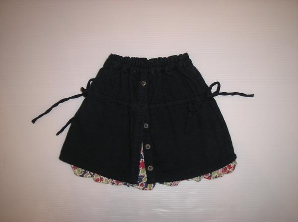 新品キッズ◇Seraph(セラフ)2枚重ね ミディスカート 90cm拍卖