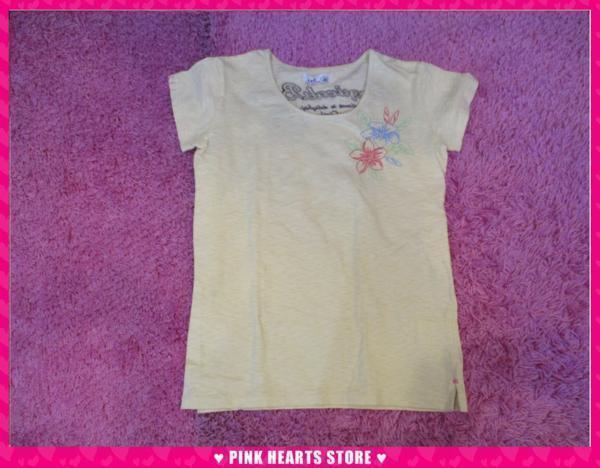 新品レディース◇La-2 刺繍使い Tシャツ M イエロー 33-8100拍卖