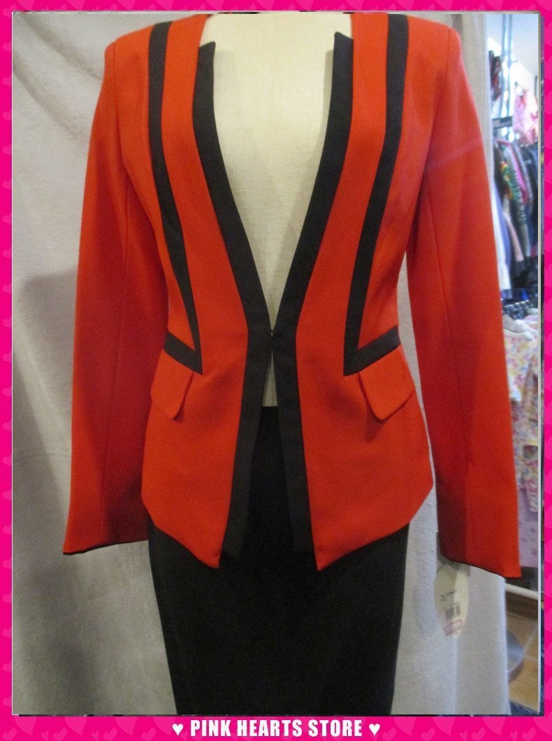 新品レディース◇Rose guart'z ノーカラーパイピングスーツ 11号 15-14987拍卖