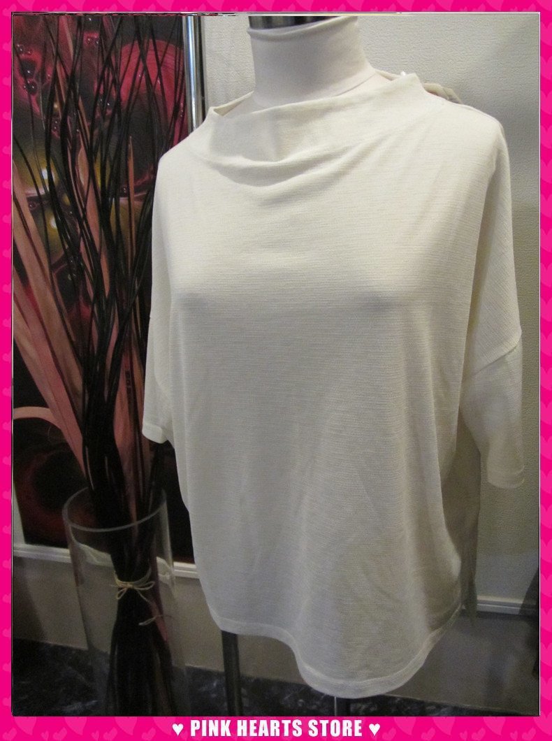 新品レディース◇PAGE ONE 半袖カットソー アイボリー M-L 42-813拍卖