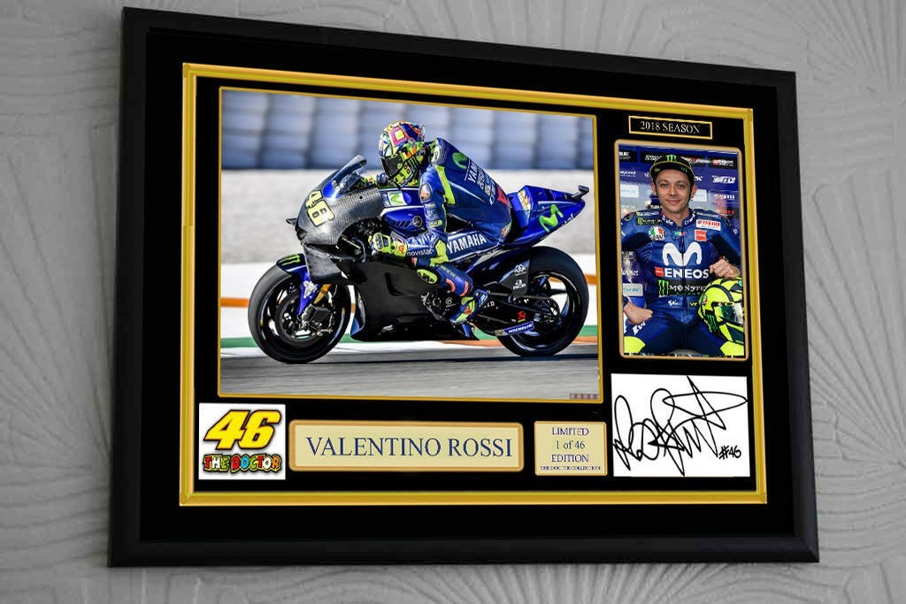 海外 限定品 送料込み 新品 バレンティーノロッシ 46 MOTOGP レプリカサイン フレームディスプレイ 9拍卖