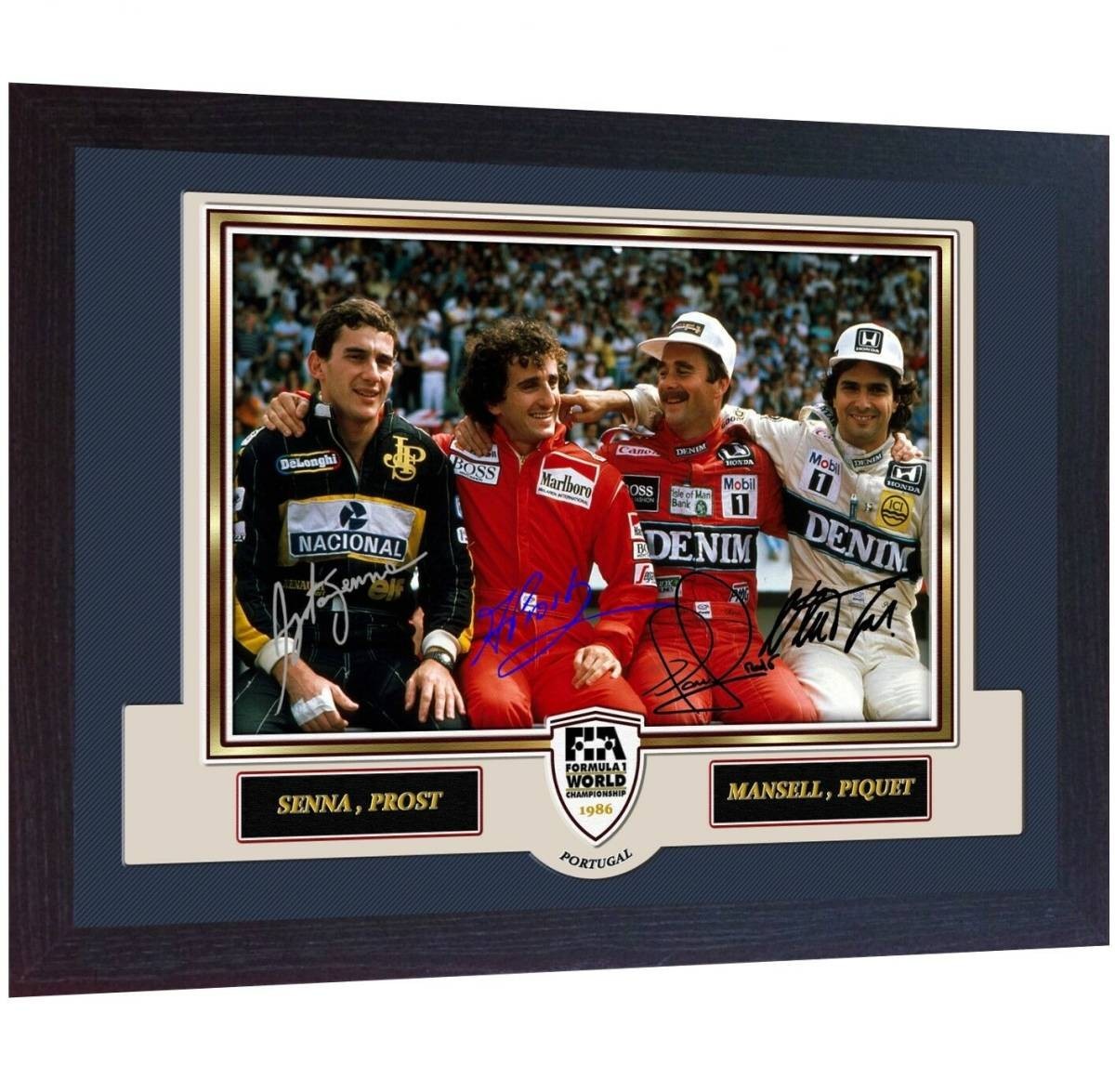 海外 限定品 送料込み アイルトン・セナ F1 複製サイン フレームディスプレイ 限定生産商品 11拍卖