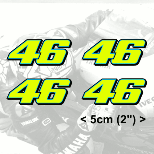 海外 限定品 送料込み バレンティーノ・ロッシ MotoGP 46 FLUORESCENT YELLOW vinyl (2013) 4 x 5cm ステッカー拍卖